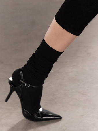 Slingback Dress Shoes Women Pointed Toe Buckle Detail High Heels