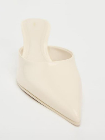 ハイヒールミュール ブラック ポインテッドトゥ スティレットヒール パンプス