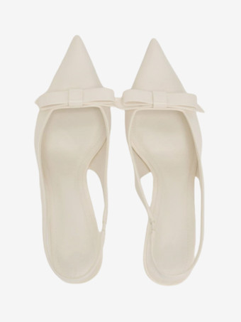 黒のハイヒール、リボン、スリングバック、スティレットヒール、ドレスシューズ