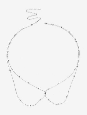 ゴールド編みベリーチェーン ビーチビキニ クラブウェア ボディチェーン