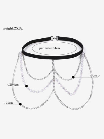 見事な太ももチェーン パール レイヤード サマー ビーチ レッグチェーン