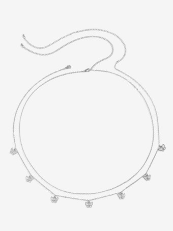 ベリーチェーン バタフライ レイヤード リンク ループ ビーチ バレンタイン ボディチェーン