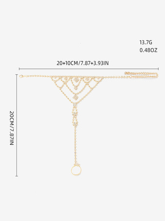 輝くアンクレット クリスタルレイヤード ビーチバケーション アンクルブレスレット