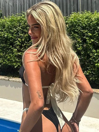 ビキニ ツートン ホルター トライアングル セクシー トング ビーチ 2点セット