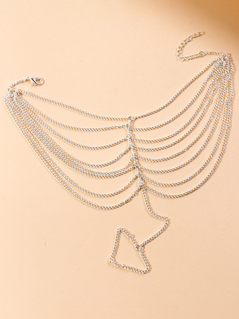 シンプルなフットチェーン レイヤードループリンク ビーチバケーションフットチェーン