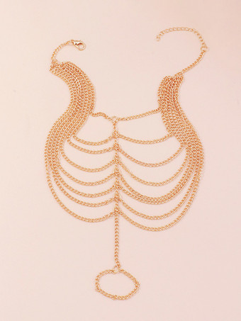 シンプルなフットチェーン レイヤードループリンク ビーチバケーションフットチェーン