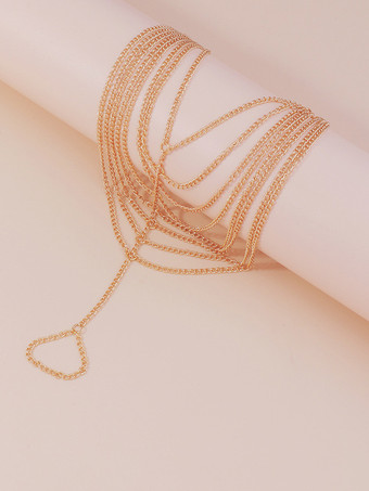 シンプルなフットチェーン レイヤードループリンク ビーチバケーションフットチェーン