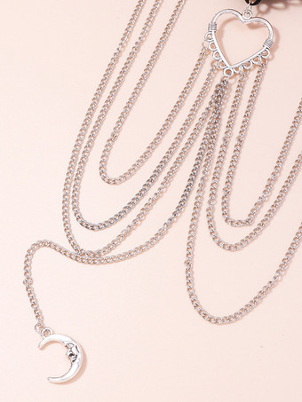 太ももチェーン ハート ムーン レイヤード タイムレス ビーチ ビキニ レッグチェーン