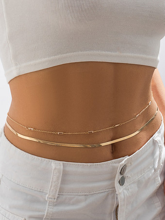 ベリーチェーン 幾何学的 繊細 ビーチ バケーション ボディチェーン