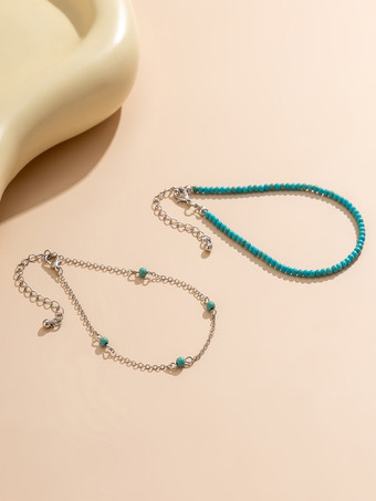 アンクレット タカラガイ ビーズ パール ヒトデ レイヤード ボヘミアン アンクル ブレスレット