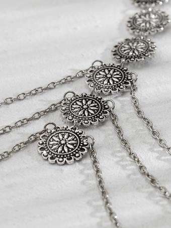 ベリーチェーン サンフラワー レイヤード シルバー ビキニ ビーチ バケーション ボディチェーン