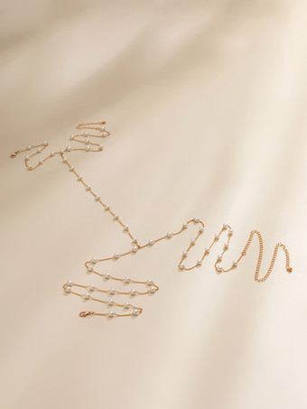 ベリーチェーンパールシンプルビーチバケーションボディチェーン