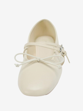 ゴールド バレエ フラット リボン ストラップ 調節可能 スクエア トゥ バレリーナ フラット