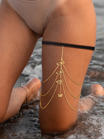 Thigh Chain Butterfly Layered Delicate Beach Vacation Leg Chain