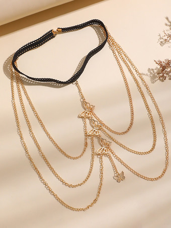 太ももチェーン バタフライ レイヤード デリケート ビーチ バケーション レッグチェーン