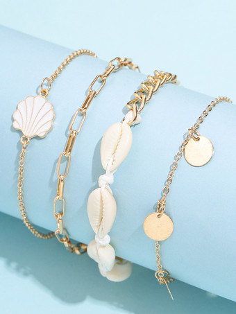 アンクレット タカラガイ レイヤードビキニ ビーチバケーション アンクルブレスレット