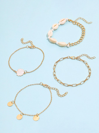 アンクレット タカラガイ レイヤードビキニ ビーチバケーション アンクルブレスレット