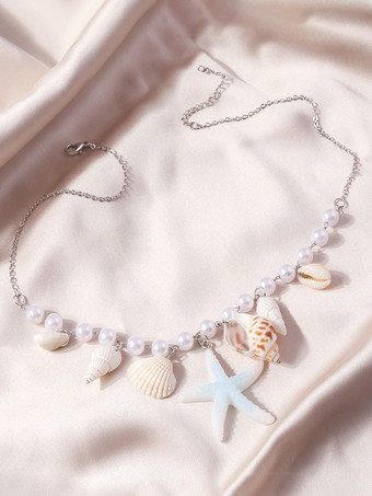 ネックレス ヒトデ 貝殻 巻き貝 真珠 ビーチ バケーション ネックレス