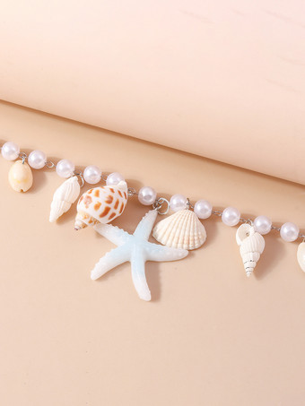 ネックレス ヒトデ 貝殻 巻き貝 真珠 ビーチ バケーション ネックレス