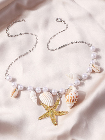 ネックレス ヒトデ 貝殻 巻き貝 真珠 ビーチ バケーション ネックレス