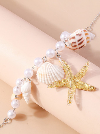 ネックレス ヒトデ 貝殻 巻き貝 真珠 ビーチ バケーション ネックレス
