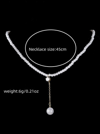 ウェディングネックレス ホワイトゴールドウェディングネックレス