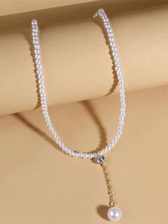 ウェディングネックレス ホワイトゴールドウェディングネックレス