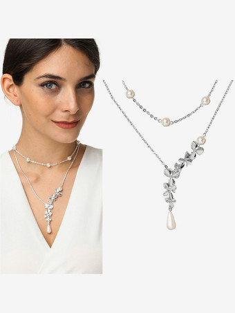 ウェディングネックレス シルバー シルバーウェディングネックレス