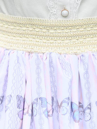 スウィートロリータSKレースイメージ蝶柄ロリータスカート