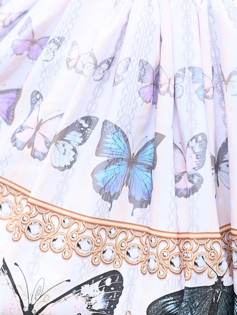 スウィートロリータSKレースイメージ蝶柄ロリータスカート