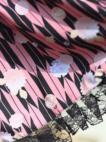 スウィートロリータSKレースイメージフローラルプリントロリータスカート