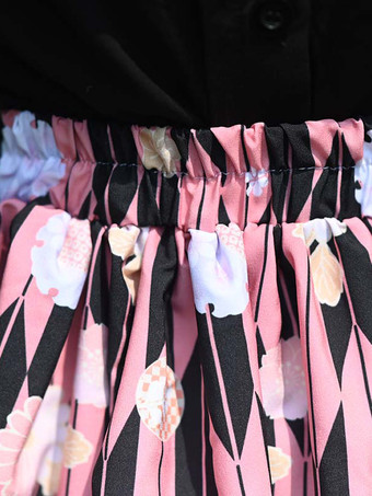 スウィートロリータSKレースイメージフローラルプリントロリータスカート