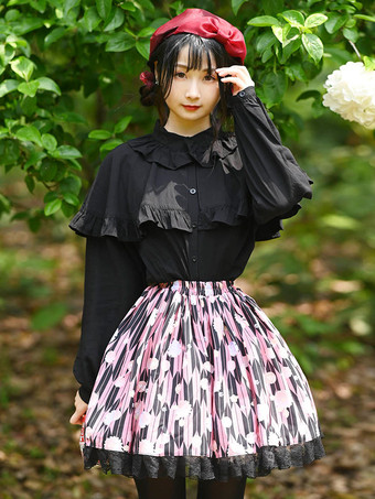 スウィートロリータSKレースイメージフローラルプリントロリータスカート