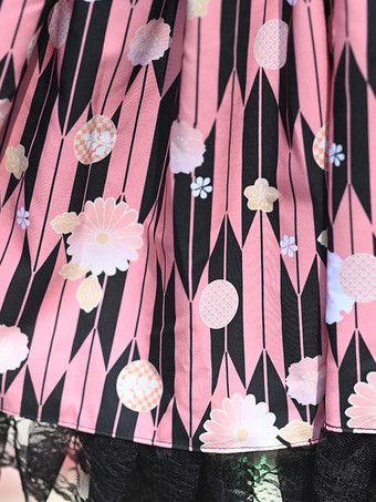 スウィートロリータSKレースイメージフローラルプリントロリータスカート