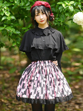 ご参考ください スウィートロリータSKレースイメージフローラルプリントロリータスカート