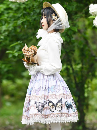 スウィートロリータSKレースイメージ蝶柄ロリータスカート