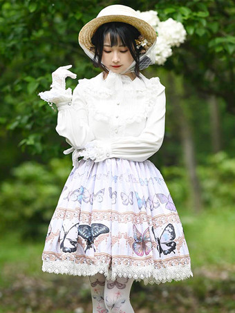 スウィートロリータSKレースイメージ蝶柄ロリータスカート