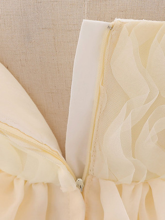 ホワイトフラワーガールドレス 特別な日のドレス ライトピンクチュール 半袖 スクエアネック フラワーガールドレス