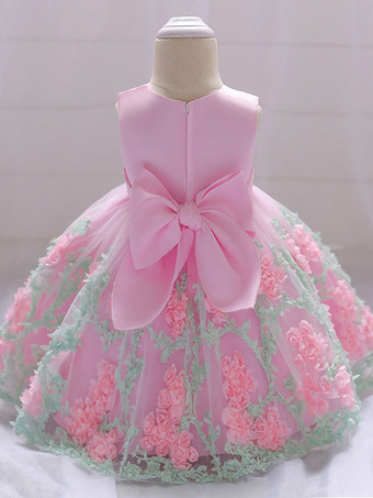 白いフラワーガールドレス 特別な日のためのドレス 黄色のレース ノースリーブ ジュエルネック フラワーガールドレス