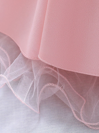 ホワイトフラワーガールドレス 特別な機会のドレス シャンパンポリエステル ノースリーブ ジュエルネック フラワーガールドレス