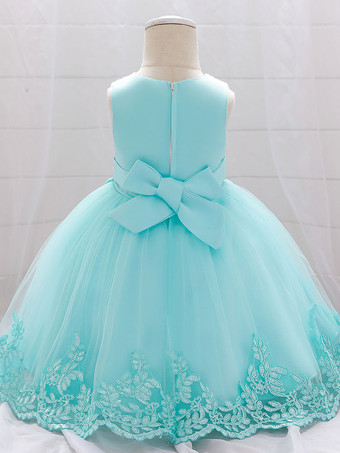 白いフラワーガールドレス 特別な日のためのドレス ホワイトレース ノースリーブ ジュエルネック フラワーガールドレス