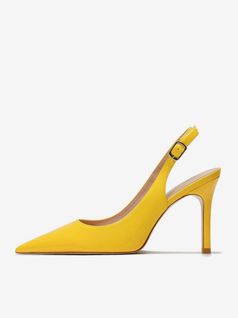 レディース ドレスヒール ポインテッドトゥ スティレットヒール スリングバック パンプス