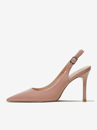 レディース ドレスヒール ポインテッドトゥ スティレットヒール スリングバック パンプス