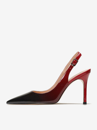 レディース ドレスヒール ポインテッドトゥ スティレットヒール スリングバック パンプス