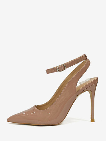 NudeSandales à talons pour femmes sandales à bout pointu talons aiguilles