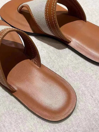 レディース ビーチサンダル トング バックレス フラット スライド