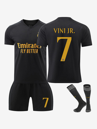 Adults and Kids No. 7 VINI JR Jersey. Third 23/24 for Adult And Kids 3 Pieces Set