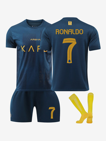 23/24 3 Pieces Set No. 7 RONALDO Away Jersey For Adults And Kids