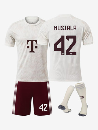FC Bayern München Nr. 42 MUSIALA Drittes Trikot 23/24 3-teilige Activewear für Erwachsene und Kinder