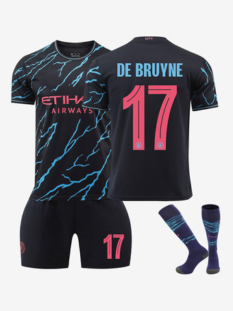 No.17 DE BRUYNE Third Jersey 23/24 3 Pieces Set for Adults and Kids